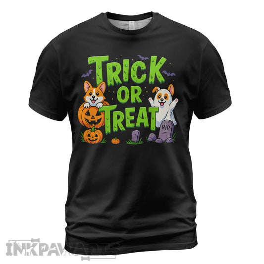 Corgi T-Shirt Trick or Treat Halloween Dog Costume Tee