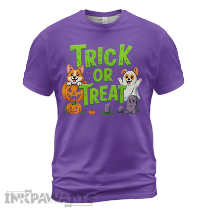 Corgi T-Shirt Trick or Treat Halloween Dog Costume Tee