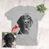 Dog Shirts Personalized Pet Photo Portrait Sketch T-Shirt Gift For Dog Lovers