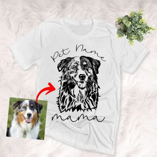 Dog Shirts Dog Papa Dog Mama To Be Owner Customized Unisex T-Shirt Gift For Dog Papa