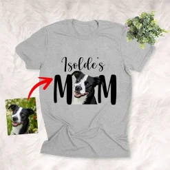 Dog Shirts Custom Pet Portrait Unisex T-Shirt Mother's Day Gift, Gift For Girls On Birthday