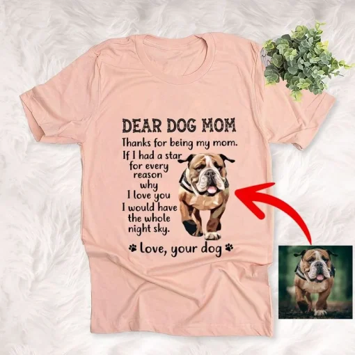 Dog Shirts Thanks, Dog Mom Hand Letter Personalized Unisex T-Shirt, Meaningful Gift For Dog Mom, Dog Owners