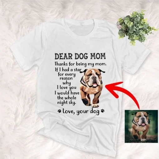 Dog Shirts Thanks, Dog Mom Hand Letter Personalized Unisex T-Shirt, Meaningful Gift For Dog Mom, Dog Owners