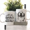 Dog Mug Life Is Golden With A Doodle Pet Portrait Personalized Mug Father's Day Gift, Gift For Dog Dad, Dog Papa