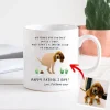 Dog Mug Personalized Dog Face Funny Happy Father's Day Mug. This classic shape white, durable ceramic mug in the most popular size is perfect for coffee, tea, and hot chocolate. High-quality sublimation printing makes it an appreciated gift to every true hot beverage lover. Dog Dad Mug, Dog Father Mug.
