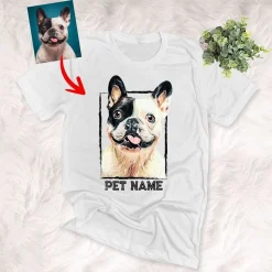 Dog Shirts Personalized Graphic Custom Dog Photo Unisex T-Shirt For Dog Lover