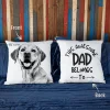 Dog Pillow This Awesome Dad Belong To Custom Dog Photo Pillow Case Gift For Dad, Fur Dad Father's Day, Father's Day, Mother's Day