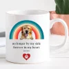 Dog Mug No Longer By My Side Forever In My Heart Customized Pet Face Mug For Pet Lover, Funny Pet Owner Mugs, Pet Gifts, Christmas Gift