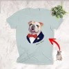 Dog Shirts Pet Portrait In Vest Personalized Unisex T-Shirt Gift For Valentine