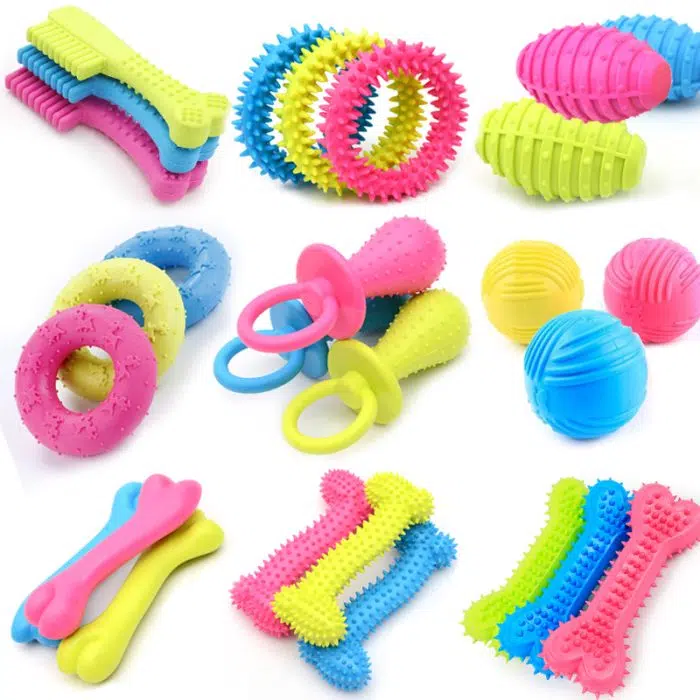 Pets Toys for Small Dogs Rubber Resistance To Bite Dog Toy Teeth Cleaning Chew