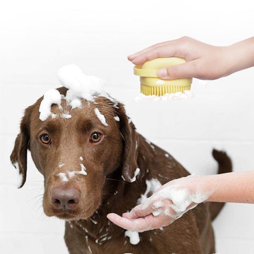 Inkpawarts.com Bathroom Puppy Big Dog Cat Bath Massage Gloves Brush Soft Safety Silicone Pet Accessories for Dogs Cats Tools Mascotas Products Cleaning Pets