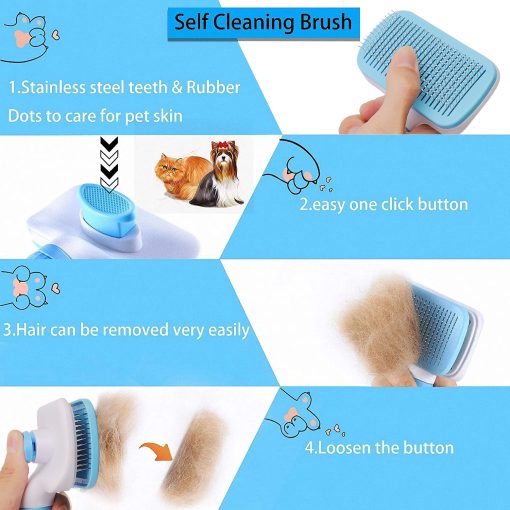 Dog Hair Remover Comb Cat Dog Hair Grooming And Care Brush For Long Hair Dog Pet Removes Hairs Cleaning Bath Brush Dog Supplies