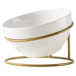Dog Bowl Food Bowl Elevated No Spill Ceramic, Cat Bowl, Pet Cat Bowl INK86821