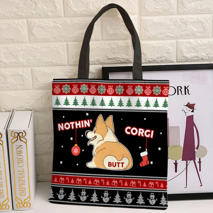 Tote Bag Dog Corgi Nothing Butt Christmas | Tote Bag Pets