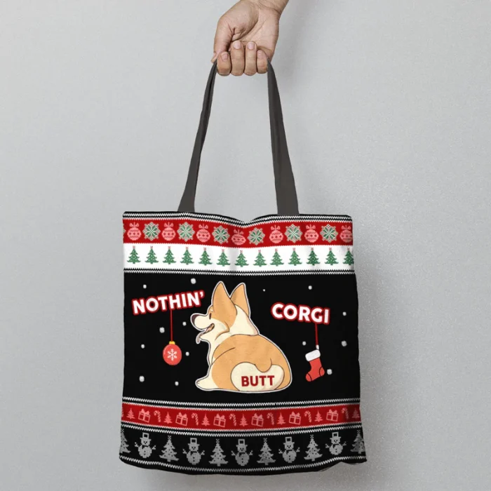 Tote Bag Dog Corgi Nothing Butt Christmas | Tote Bag Pets