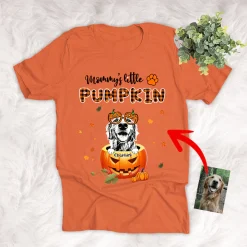 Custom Dog T Shirt Mommy's Little Pumpkin Halloween Shirt
