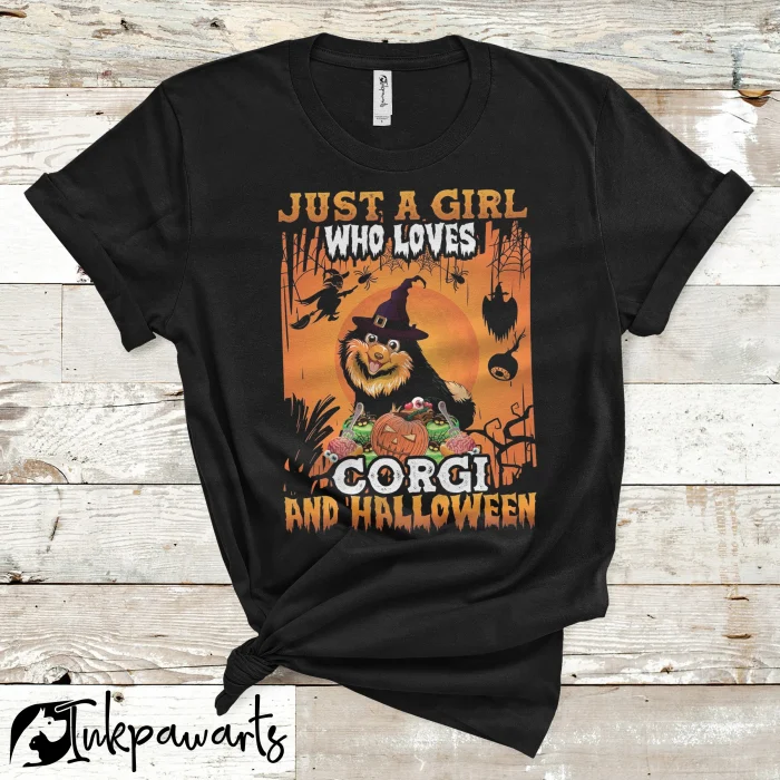 Halloween Corgi T-Shirts Just A Girl Who Love Corgi And Halloween