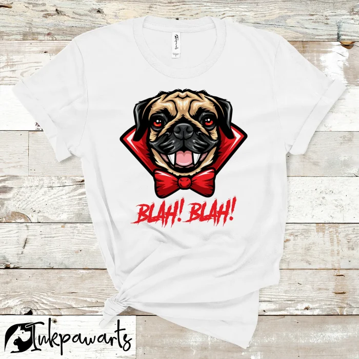 Dog T Shirt Halloween Vampire Pug
