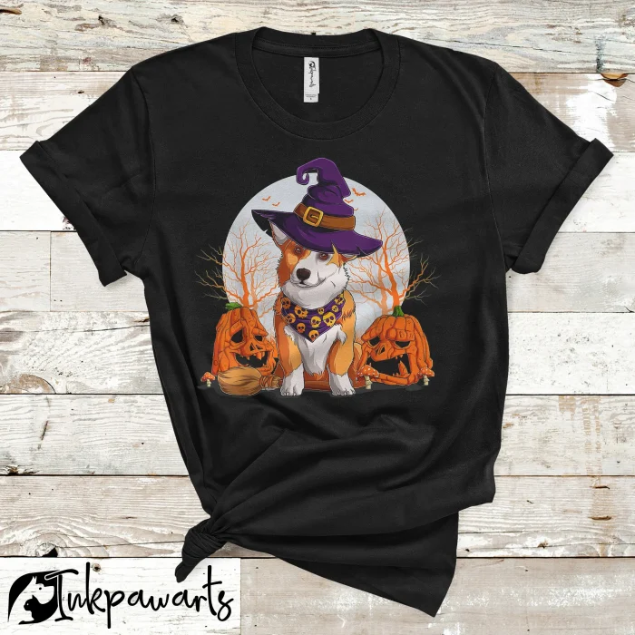Halloween Corgi T-Shirts Halloween Welsh Corgi Costume Pumpkin Dog Lover Corgi Owner