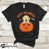 Dog T Shirt Happy Halloween Golden Retriever Dog Pumpkin Costumes