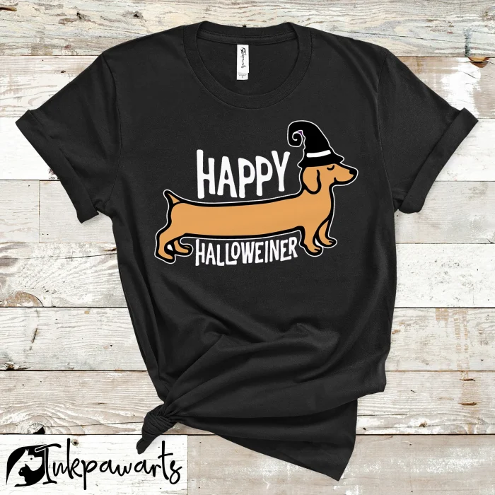 Dog T Shirt Happy Halloweiner Funny Dog Halloween