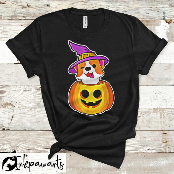 Halloween Corgi T-Shirts Happy Haunting Classic