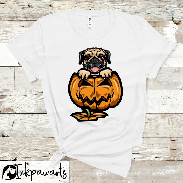 Dog T Shirt Pug Pumpkin