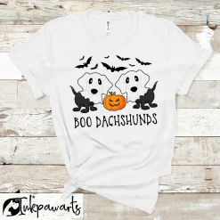 Dog T Shirt Pumpkin Boo Dachshunds Halloween