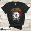 Dog T Shirt Siberian Husky Pirate Dog Halloween Jolly Roger