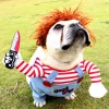 Pet Dog Clothes Halloween Dog Costumes Funny Pet Clothes Creepy Chucky