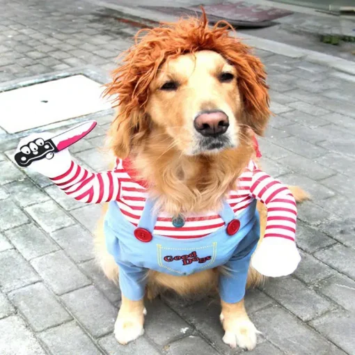 Pet Dog Clothes Halloween Dog Costumes Funny Pet Clothes Creepy Chucky