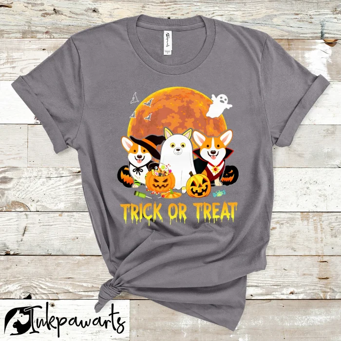 Halloween Corgi T-Shirts Corgi Shirt Trick or Treat