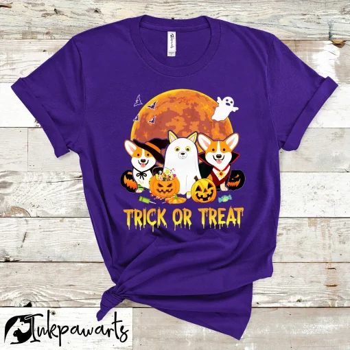 Halloween Corgi T-Shirts Corgi Shirt Trick or Treat
