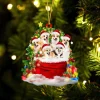 Corgi Christmas Ornament Welsh Corgi Dogs In A Gift Bag Christmas Ornament Flat