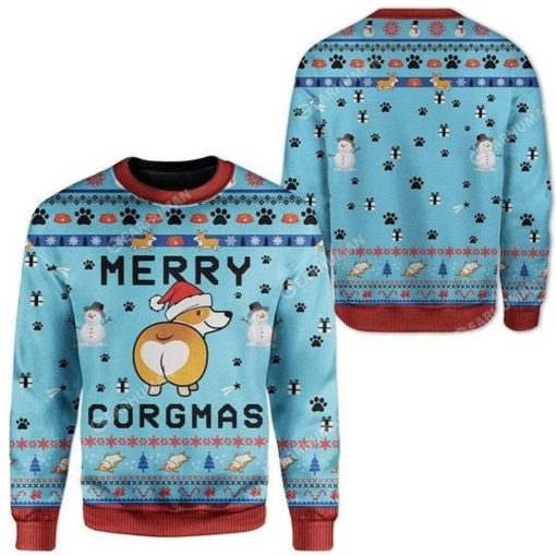 Corgi Dog Christmas Sweater Corgi Dog Merry Corgmas For Corgi Lovers Ugly Christmas Sweater