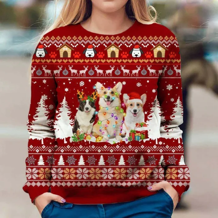 Corgi Dog Christmas Sweater Welsh Corgi Christmas - Ugly Christmas Sweater