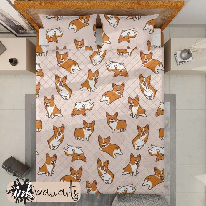 Cartoon Corgis Corgi Bedding Set