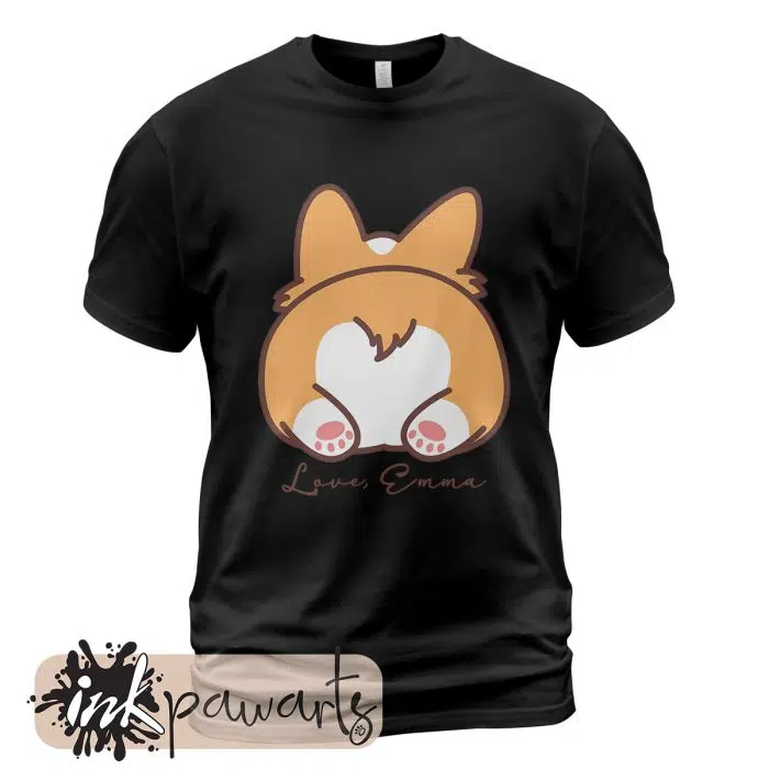 Corgi Butt Valentine Corgi T-Shirt Blue