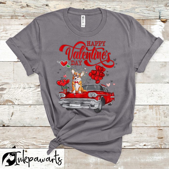 Corgi Valentine T-Shirts My Corgi Is My Valentine Corgi On Red Truck Dog Lover