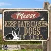 Corgi Metal Sign Please Keep Gate Closed Dogs In Yard