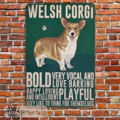 Inkpawarts.com Corgi Metal Sign Welsh Corgi
