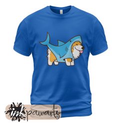 Corgi Shark Corgi T-Shirt Blue