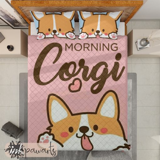 Morning Corgi Bedding Set