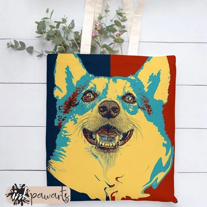 Corgi Tote Bag Corgi Mom Art