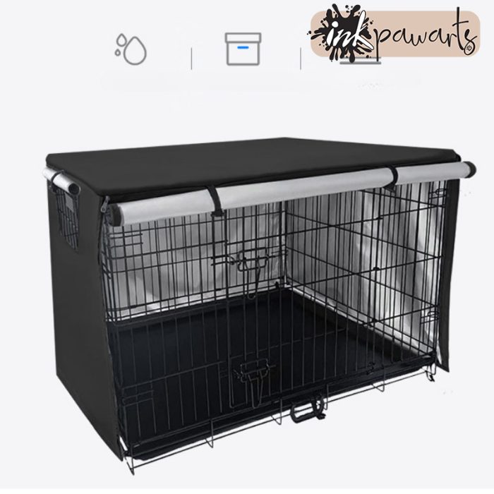 Collapsible Dog Cage Cover Waterproof Pet Cage Cover Oxford Fabric