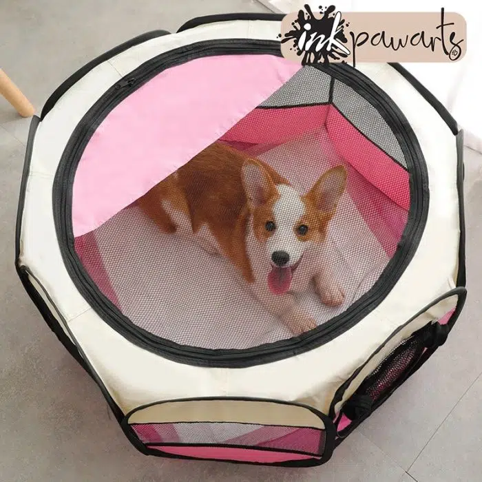 Portable Folding Pet Tent Dog House Octagonal Cage Dog House