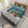 Corgi Bedding Set Christmas Santa Claus and Corgi House