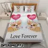 Corgi Bedding Set Valentine's Day Gifts I Love You Love Forever