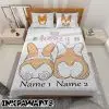 Corgi Bedding Set Valentine's Day Gifts You Are My Honey Bun