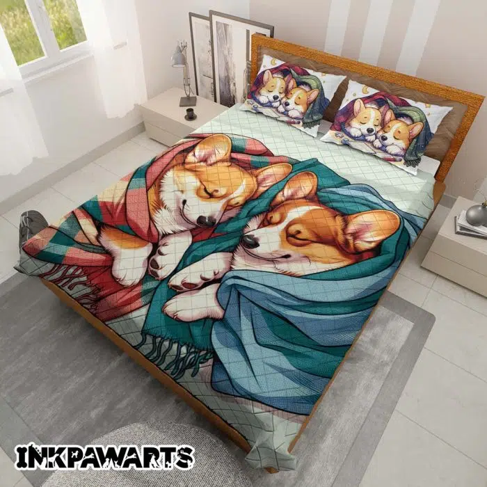 Corgi Bedding Set The Ultimate Comforting Bedding Choice for Couples Cozy, Unique & Romantic